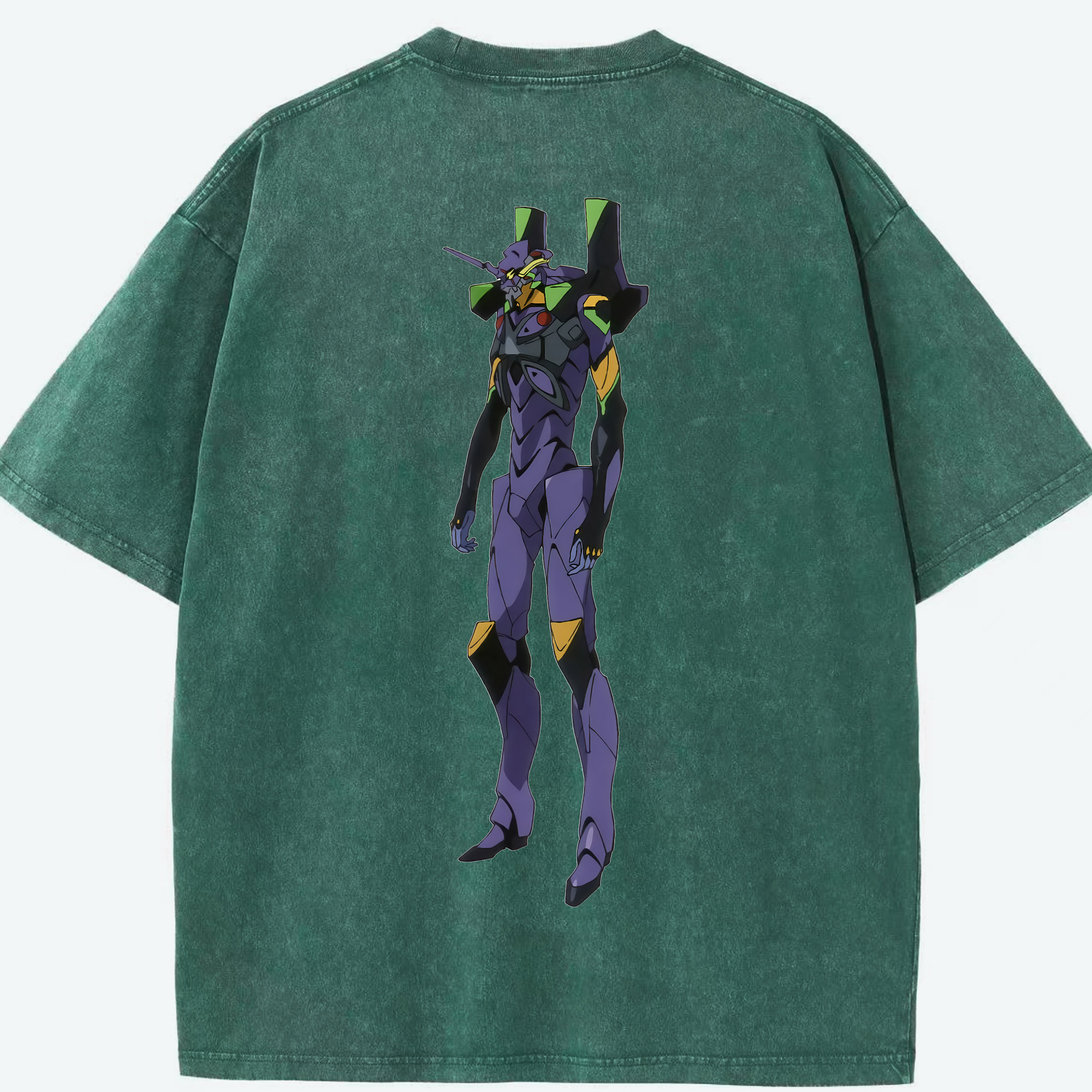（画像用） EVA 新世紀エヴァンゲリオン 綿100% ヴィンテージ風 半袖Tシャツ（背面プリント）